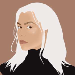 ilustracija devojke, mlad u četrdesetoj