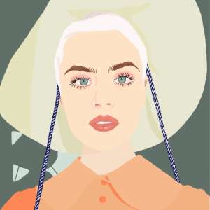 ilustracija devojke sa šeširom