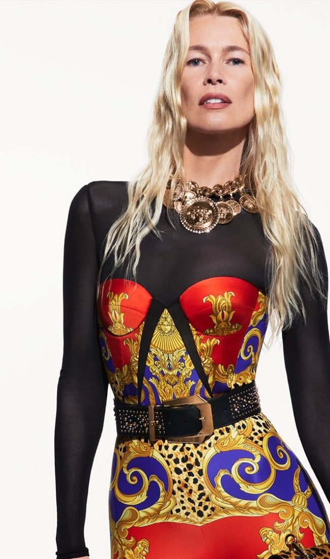 claudia schiffer versace