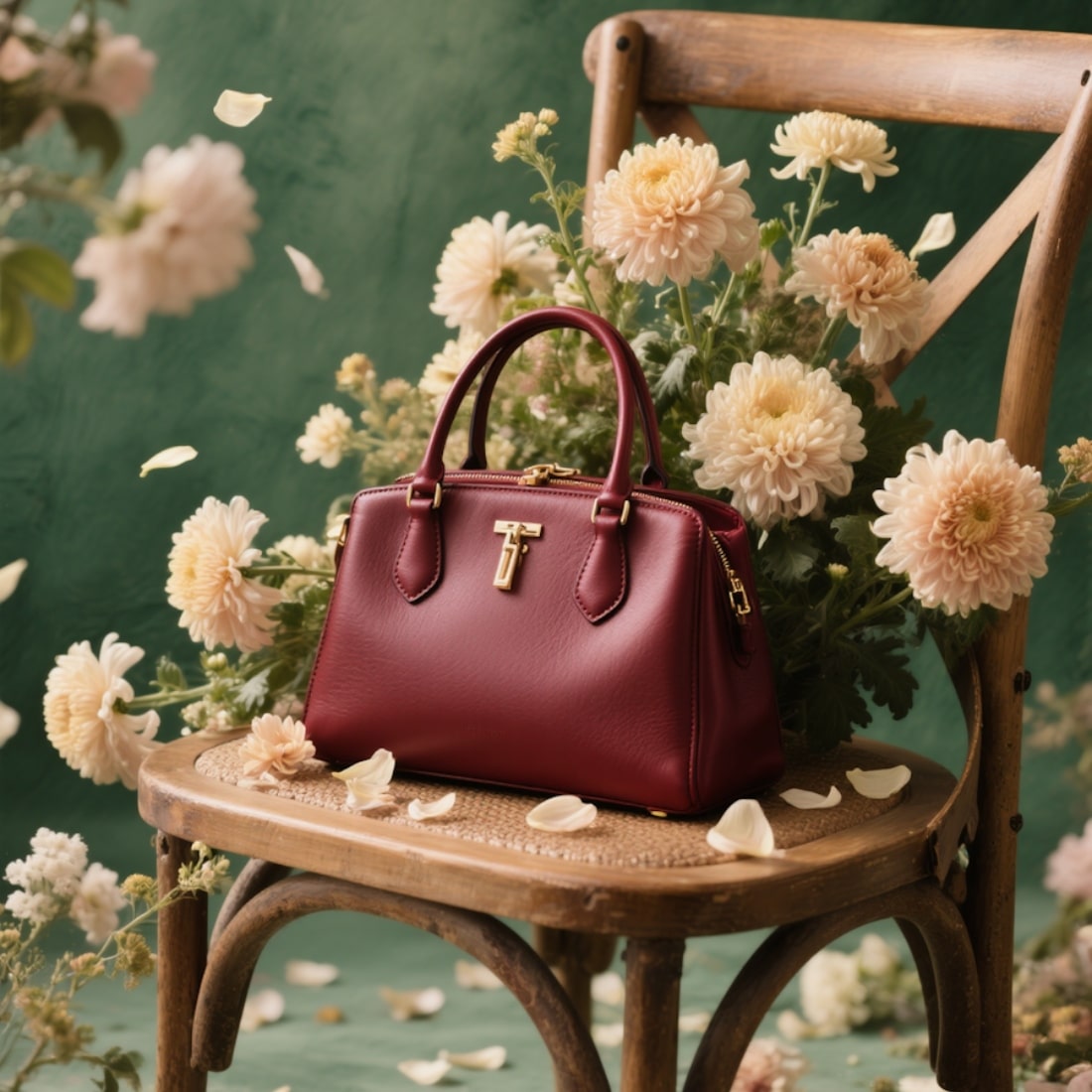 Burgundy torba