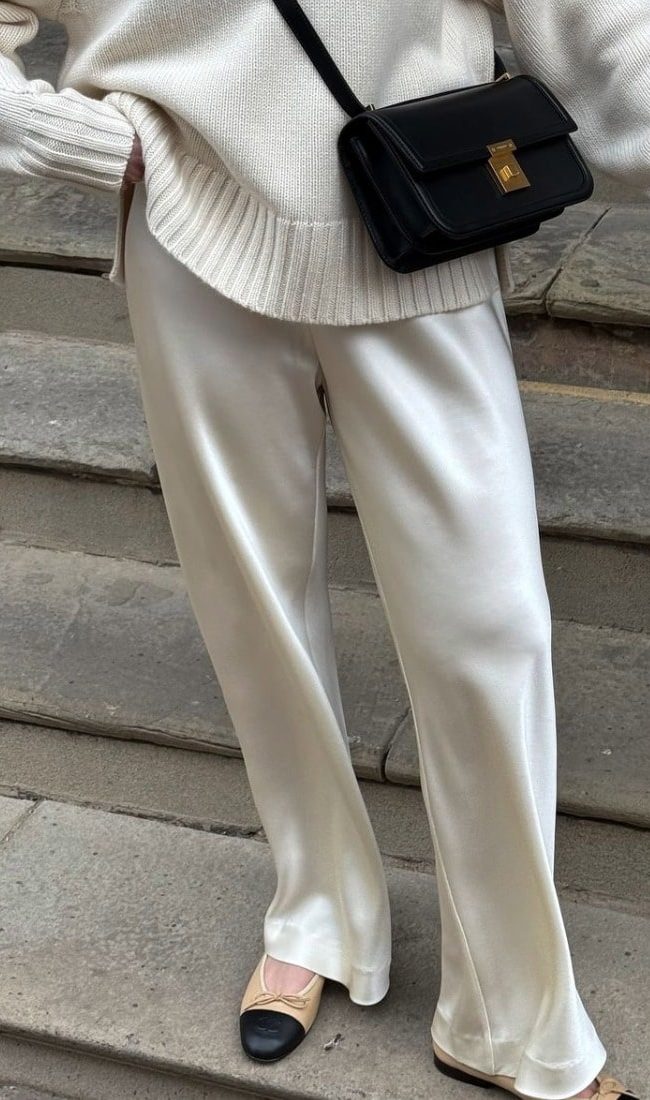 Stilizovanje satenskih pantalona