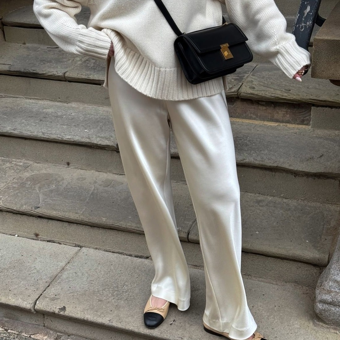 Stilizovanje satenskih pantalona